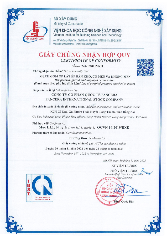 Giấy chứng nhận hợp quy